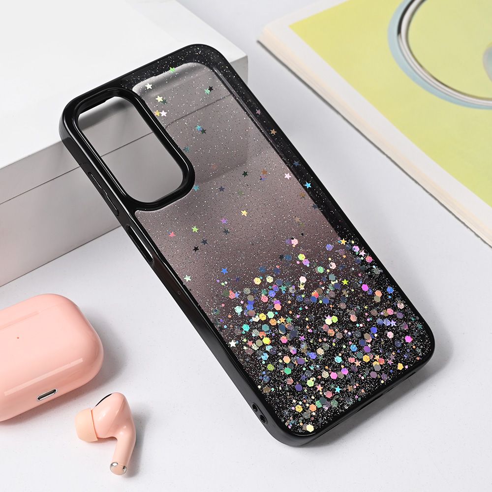 Maska za Samsung Galaxy A25 5G — Frame Glitter, crna
