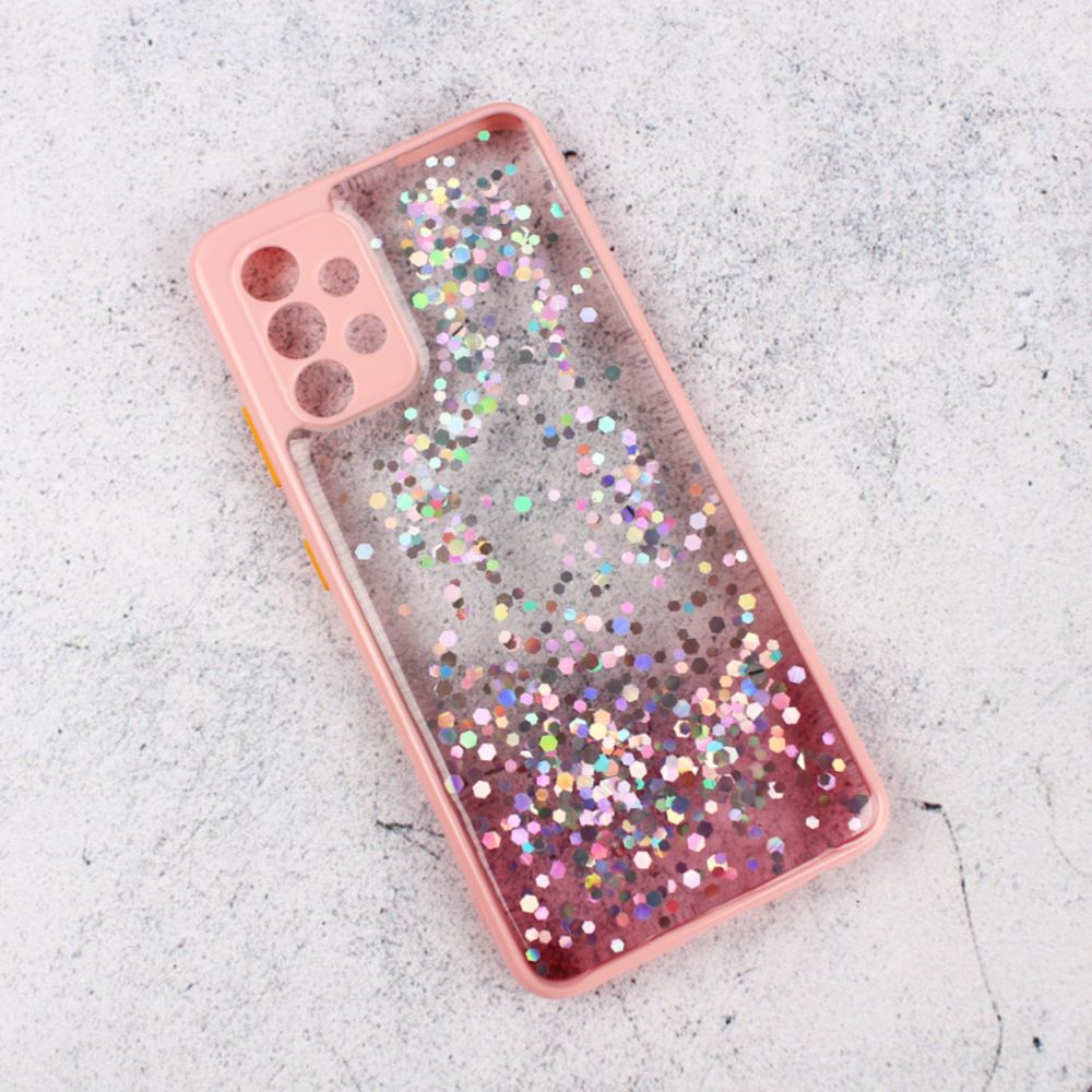 Maska za Samsung Galaxy A32 4G — Frame Glitter, roze