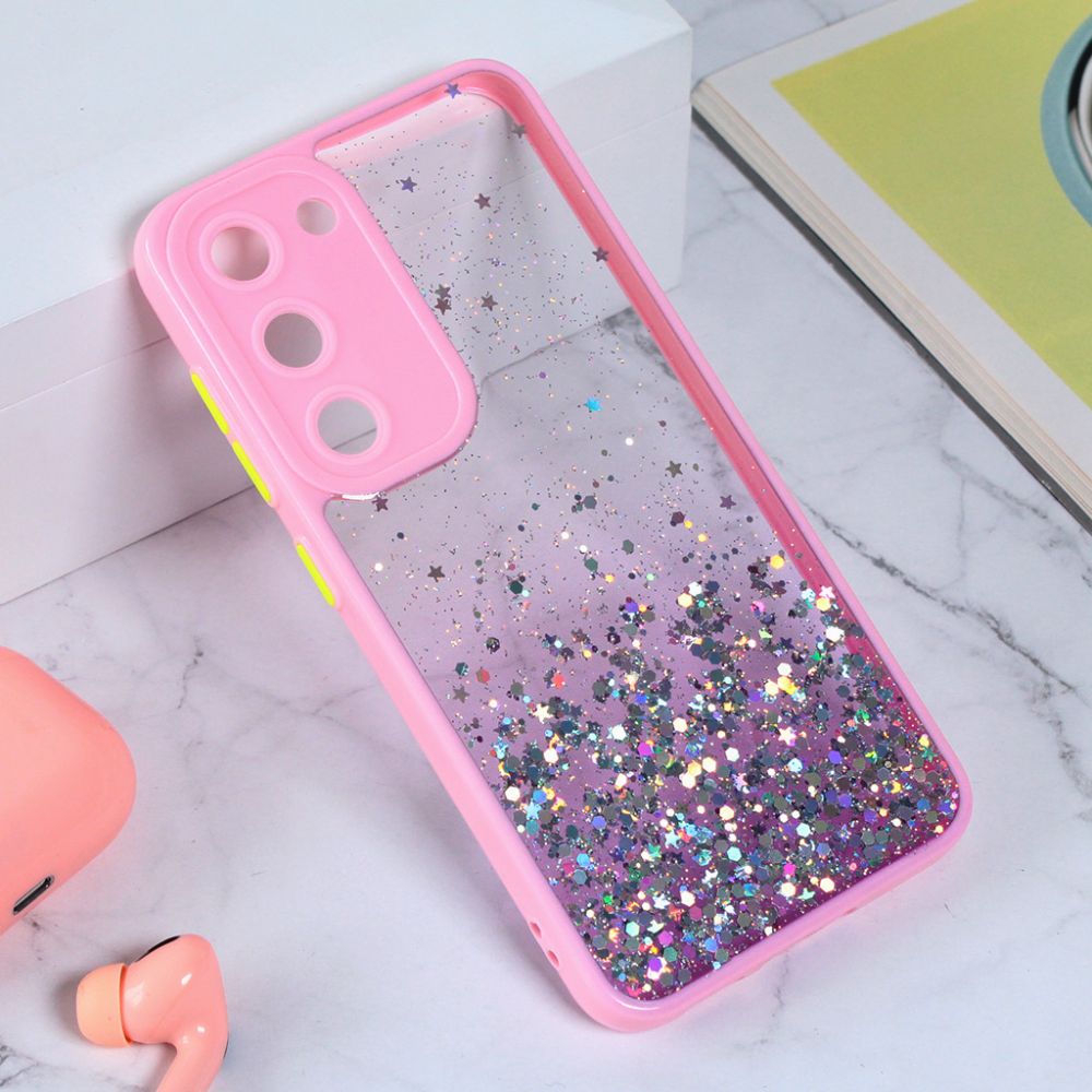Maska za Samsung Galaxy S23 — Frame Glitter, roze