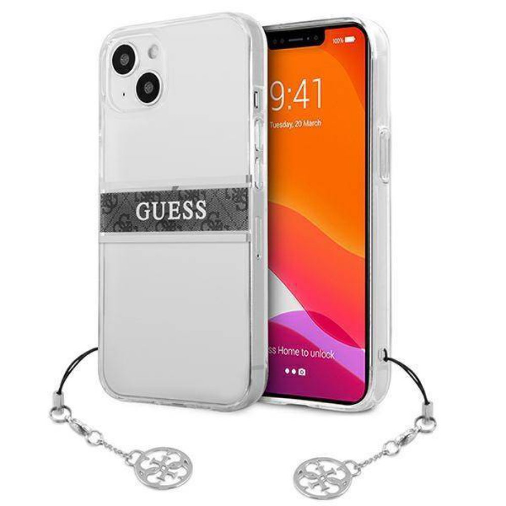 Maska za Apple iPhone 13 — Guess 4G Stripe Charm