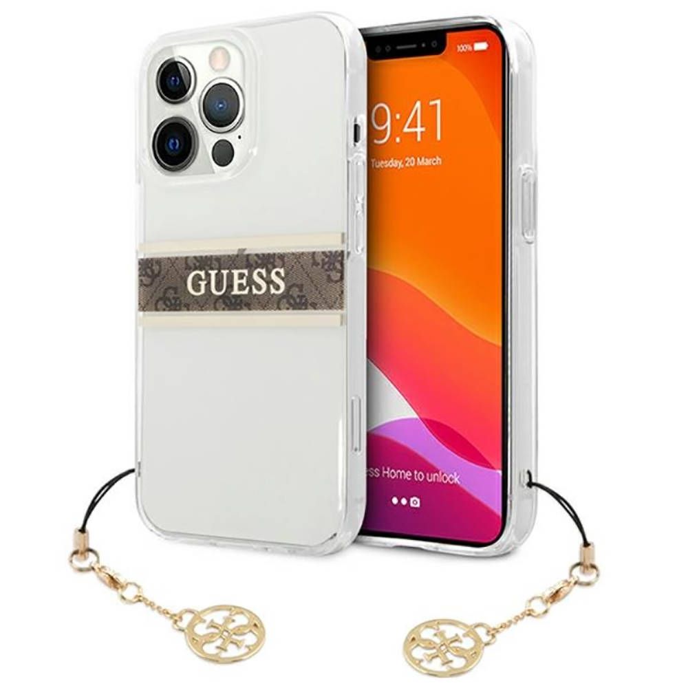 Maska za Apple iPhone 13 Pro — Guess 4G Stripe Charm