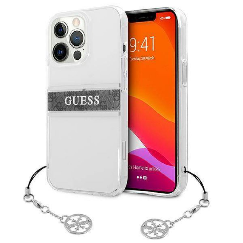 Maska za Apple iPhone 13 Pro — Guess 4G Stripe Charm