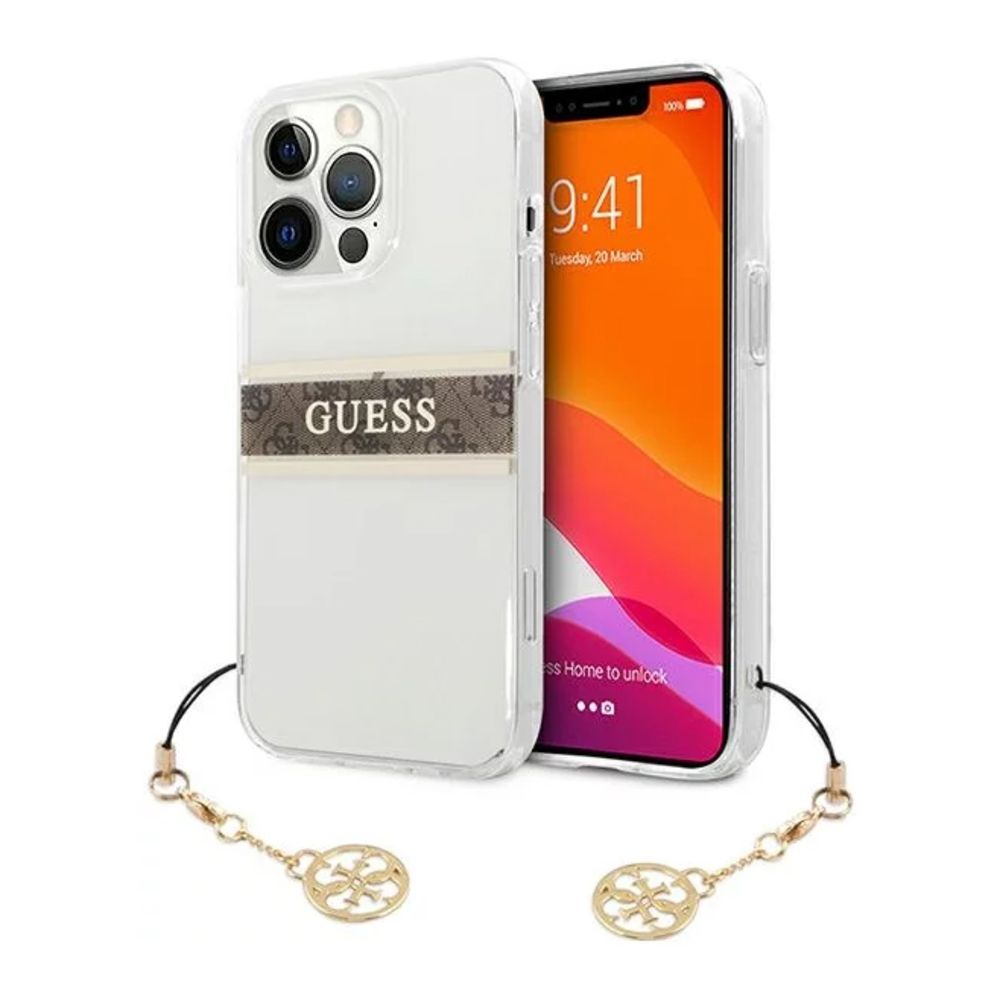 Maska za Apple iPhone 13 Pro Max — Guess 4G Stripe Charm