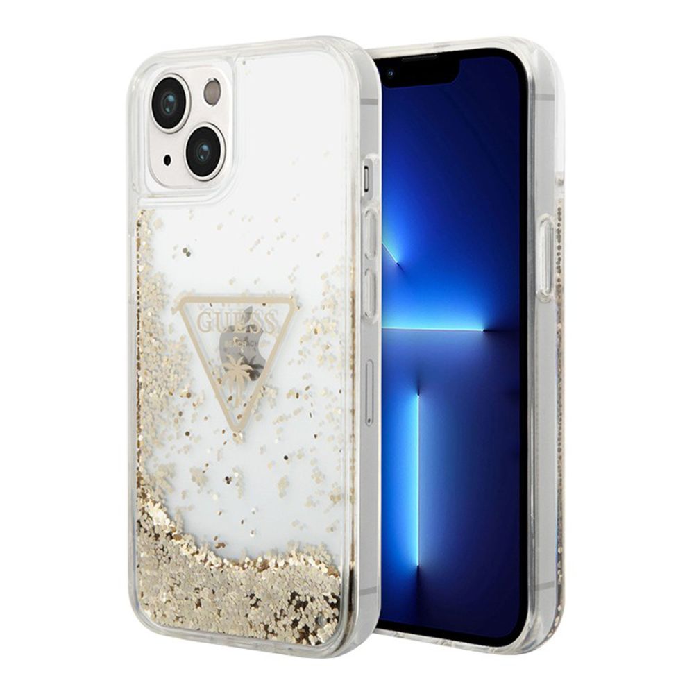Maska za Apple iPhone 14 Plus — Guess Hc Liquid Glitter Triangle
