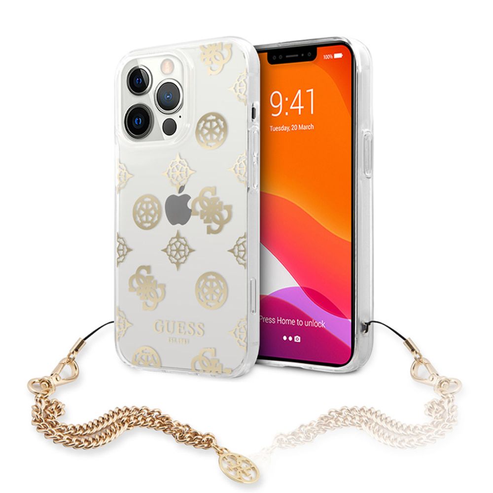 Maska za Apple iPhone 13 Pro — Guess Hc Pc Chain Handle Peony