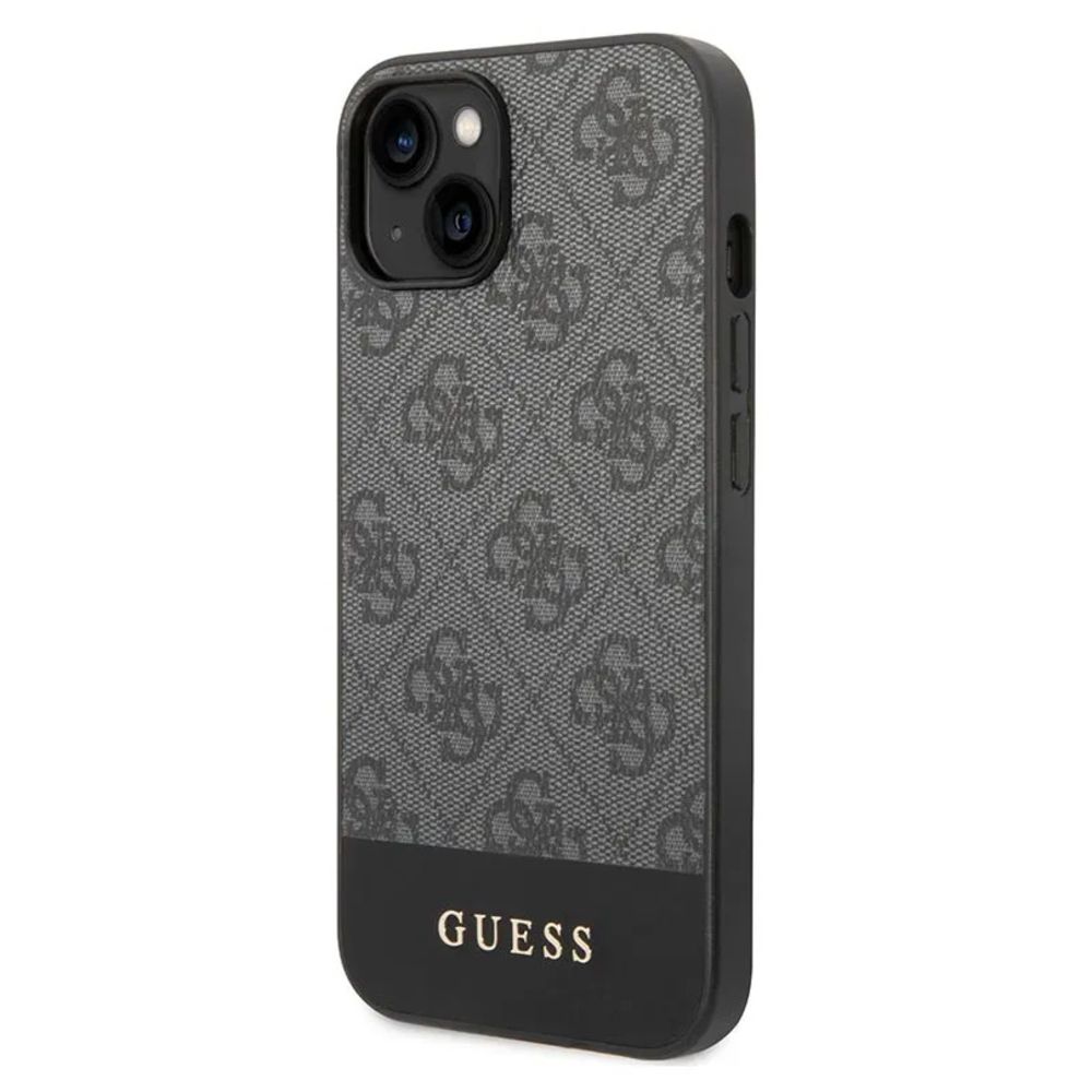 Maska za Apple iPhone 15 — Guess Hc PC/TPU 4G Pu Bottom Stripe