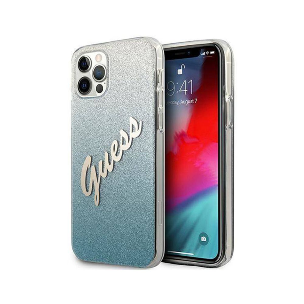 Maska za Apple iPhone 12 Pro — Guess Hc PC/TPU Script Glitter Gradient