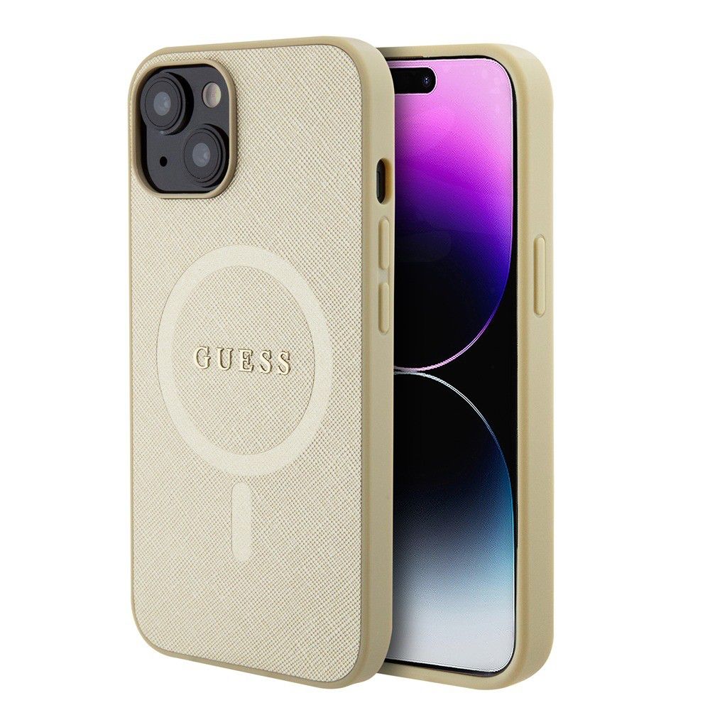 Maska za Apple iPhone 15 — Guess Hc PU Saffiano Magsafe