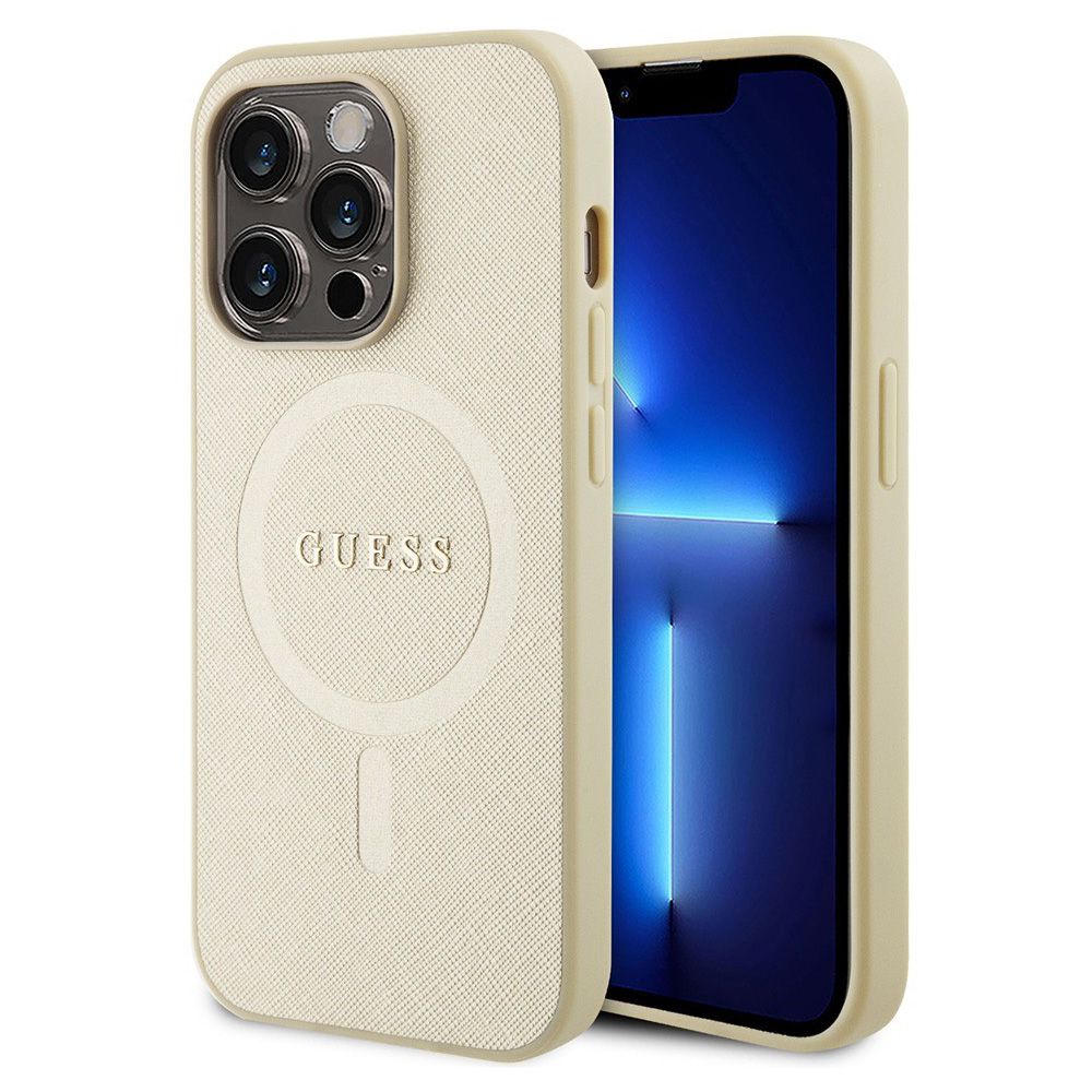 Maska za Apple iPhone 15 Pro — Guess Hc PU Saffiano Magsafe