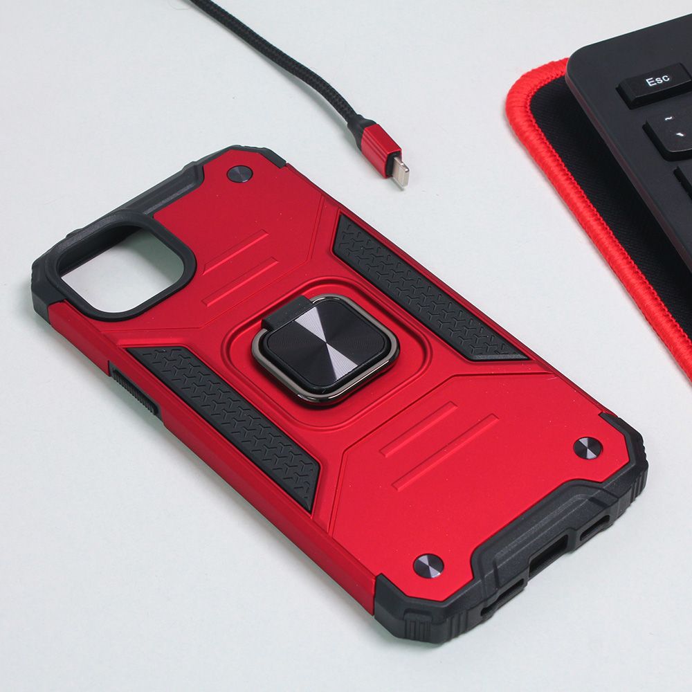 Maska za Apple iPhone 14 Plus — Hard Border Ring, crvena