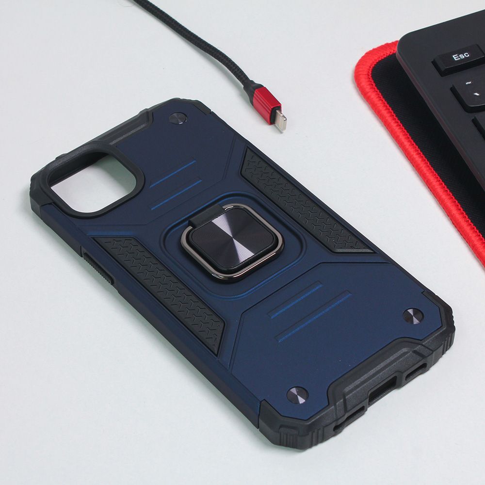 Maska za Apple iPhone 14 Plus — Hard Border Ring, plava