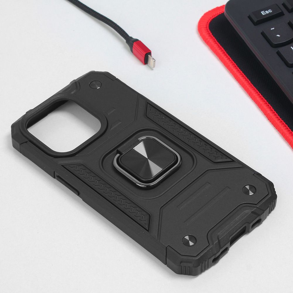 Maska za Apple iPhone 14 Pro — Hard Border Ring, crna