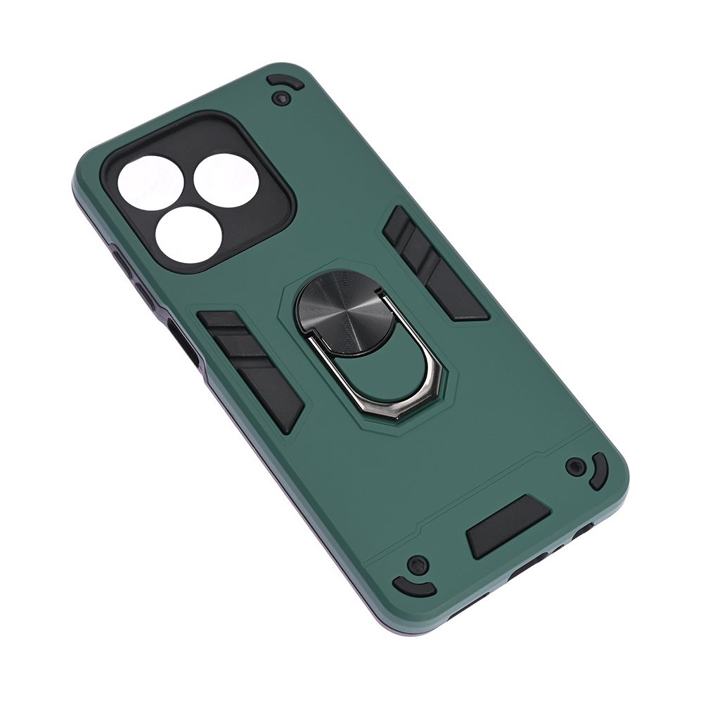 Maska za Honor X5c Plus — Hard Ring, tamno zelena