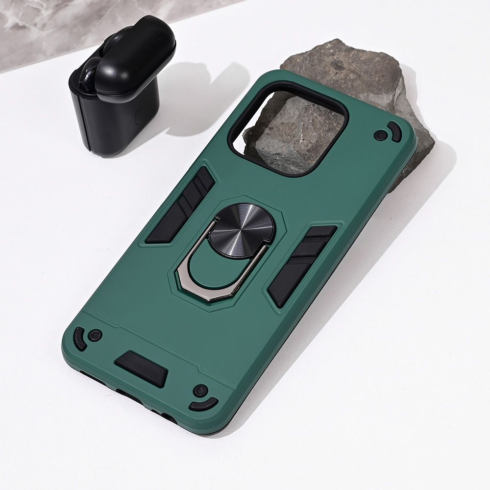 Maska za Honor X6b — Hard Ring, tamno zelena