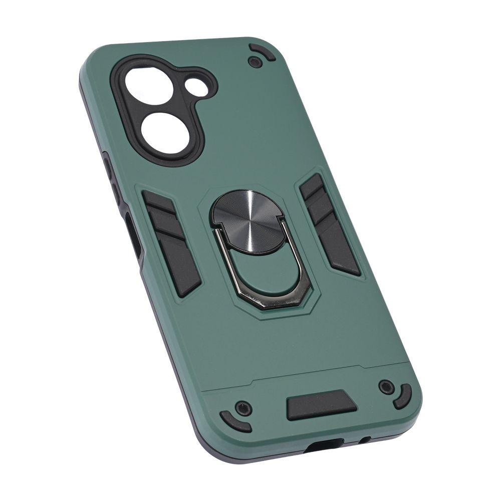 Maska za Honor X7e — Hard Ring, tamno zelena