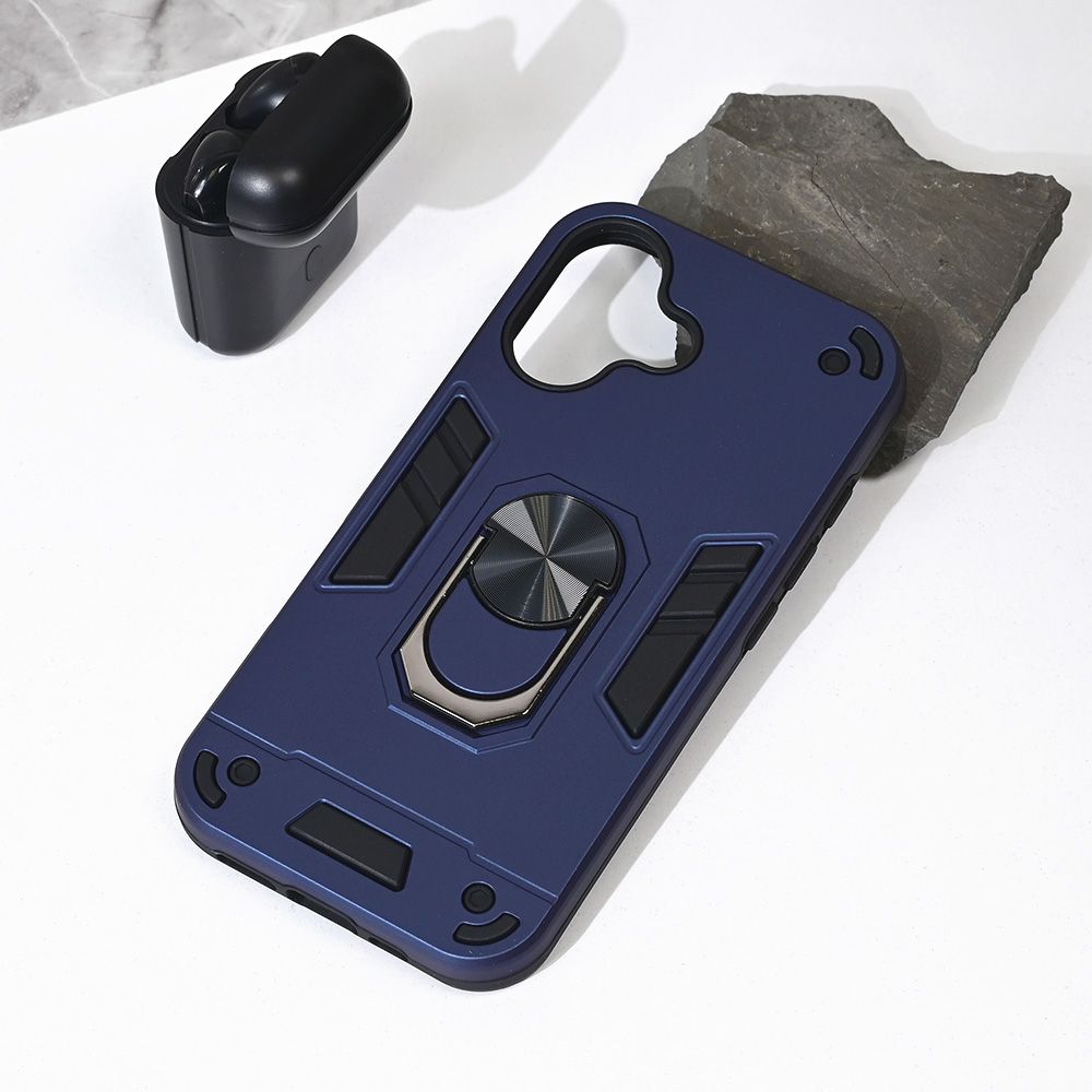 Maska za Apple iPhone 16 — Hard Ring, tamno plava