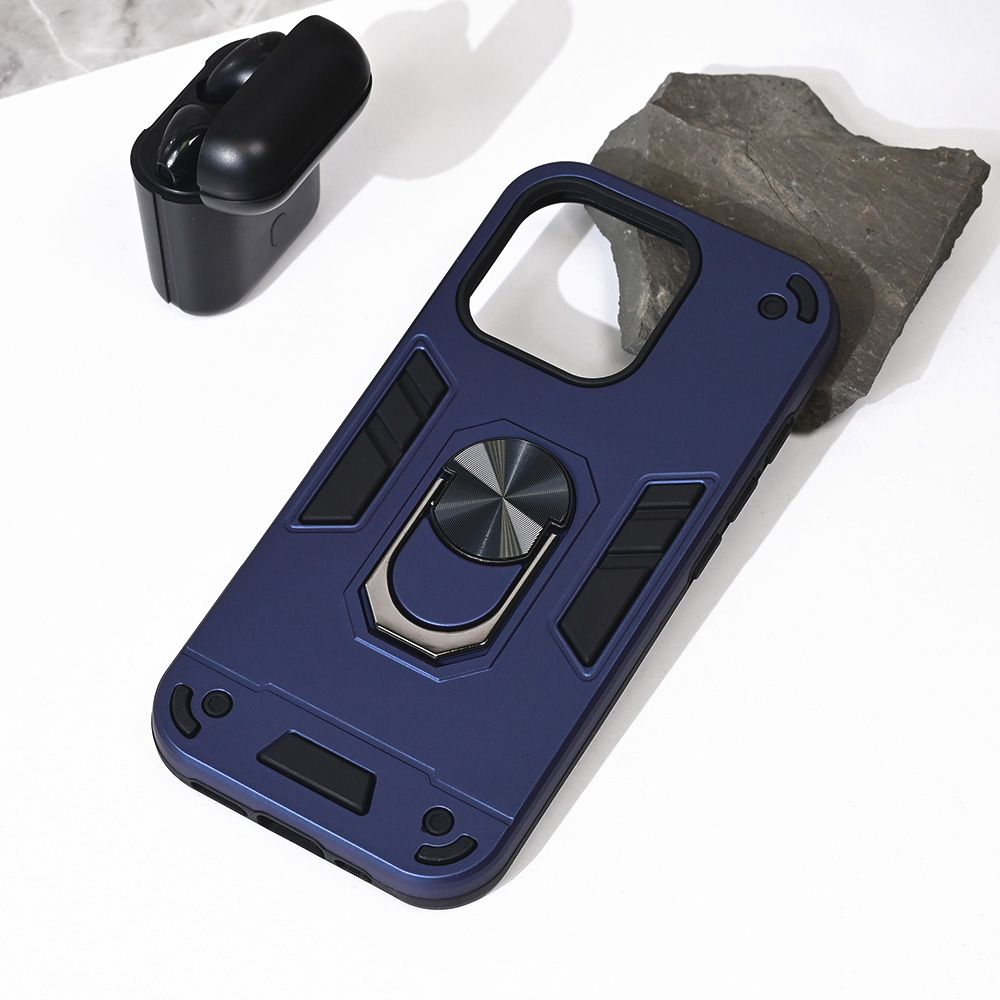 Maska za Apple iPhone 16 Pro — Hard Ring, tamno plava
