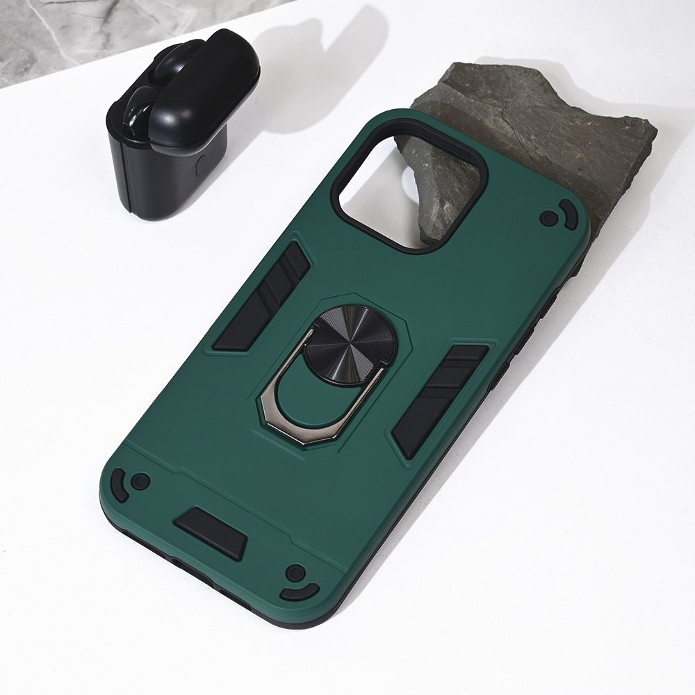 Maska za Apple iPhone 16 Pro Max — Hard Ring, tamno zelena
