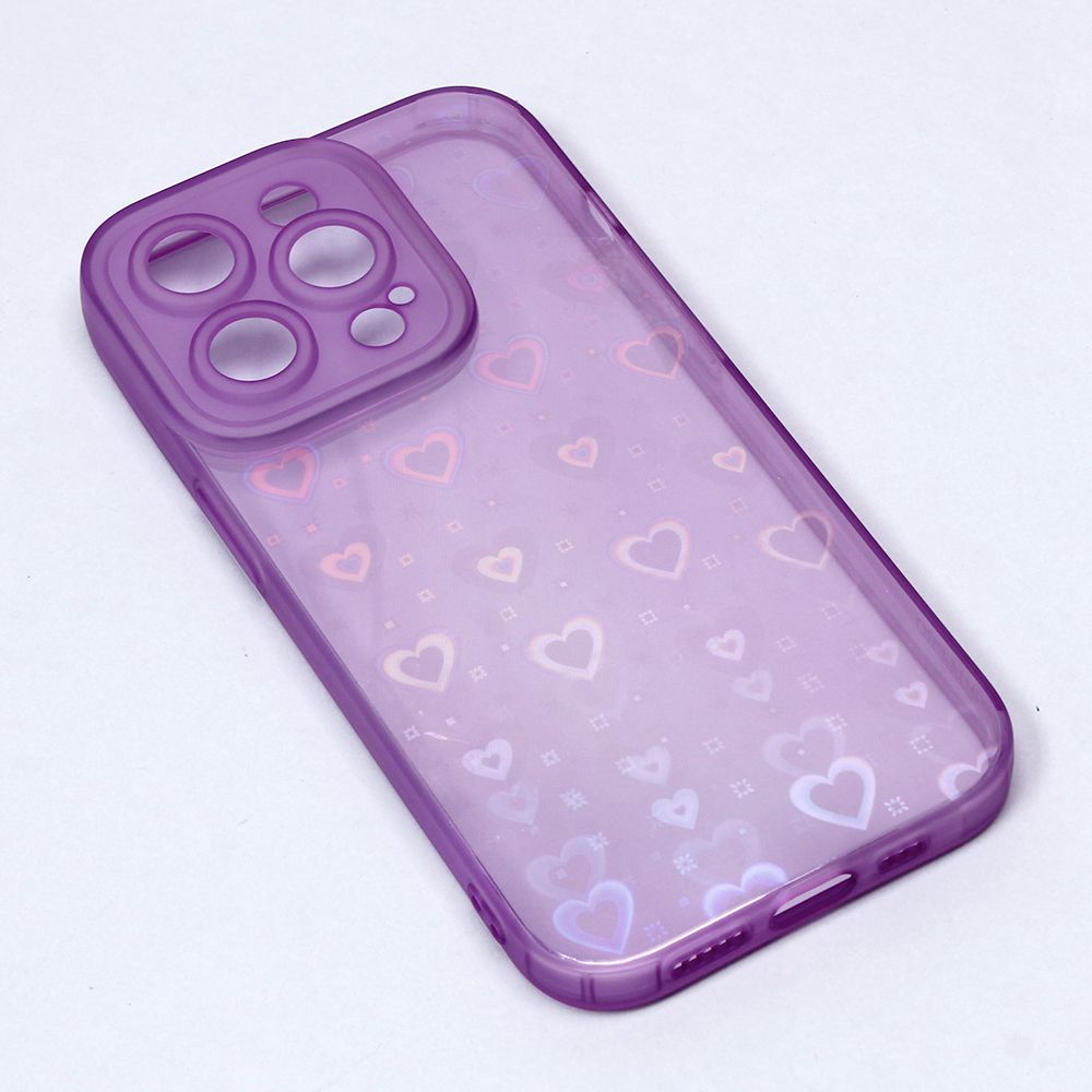 Maska za Apple iPhone 14 Pro — Heart Color IMD, ljubicasta