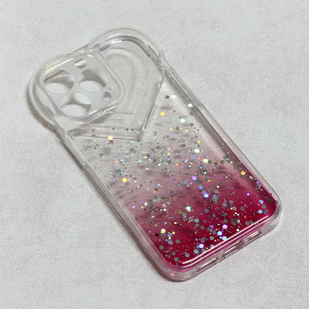 Maska za Apple iPhone 13 Pro — Heart Glitter, pink