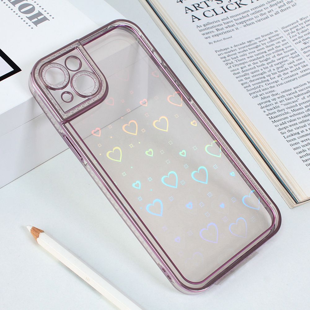 Maska za Apple iPhone 14 Plus — Heart IMD, roze