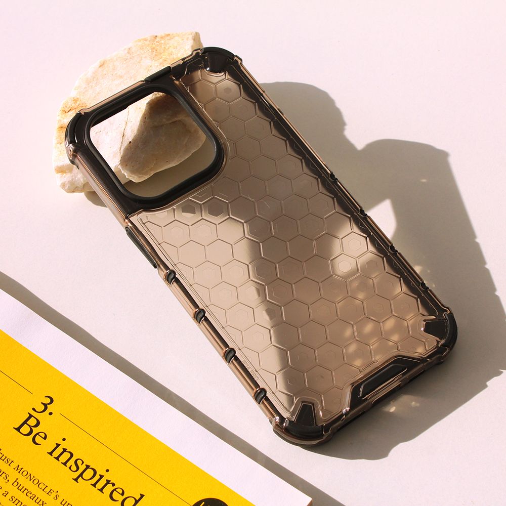 Maska za Apple iPhone 14 Pro — Honeycomb, crna