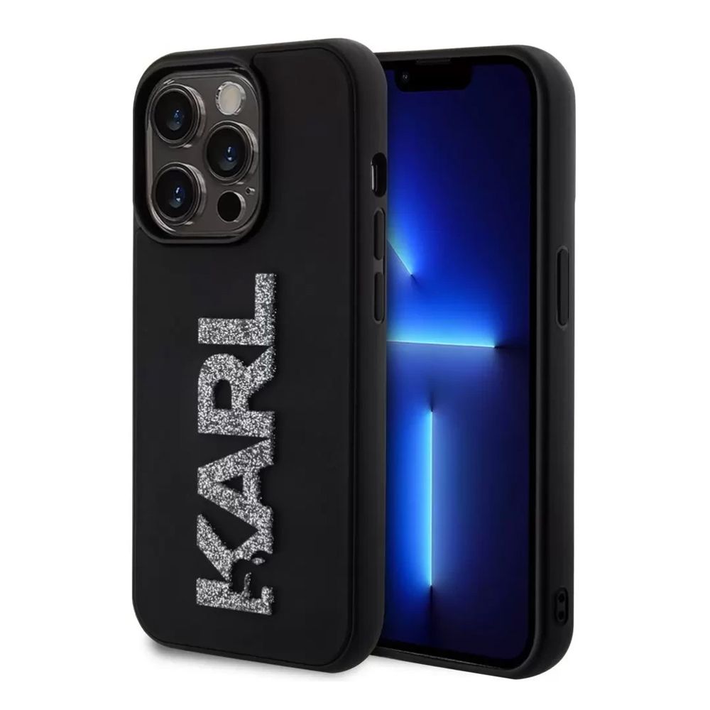 Maska za Apple iPhone 15 Pro Max — Karl Lagerfeld 3D Rubber Glitter Logo