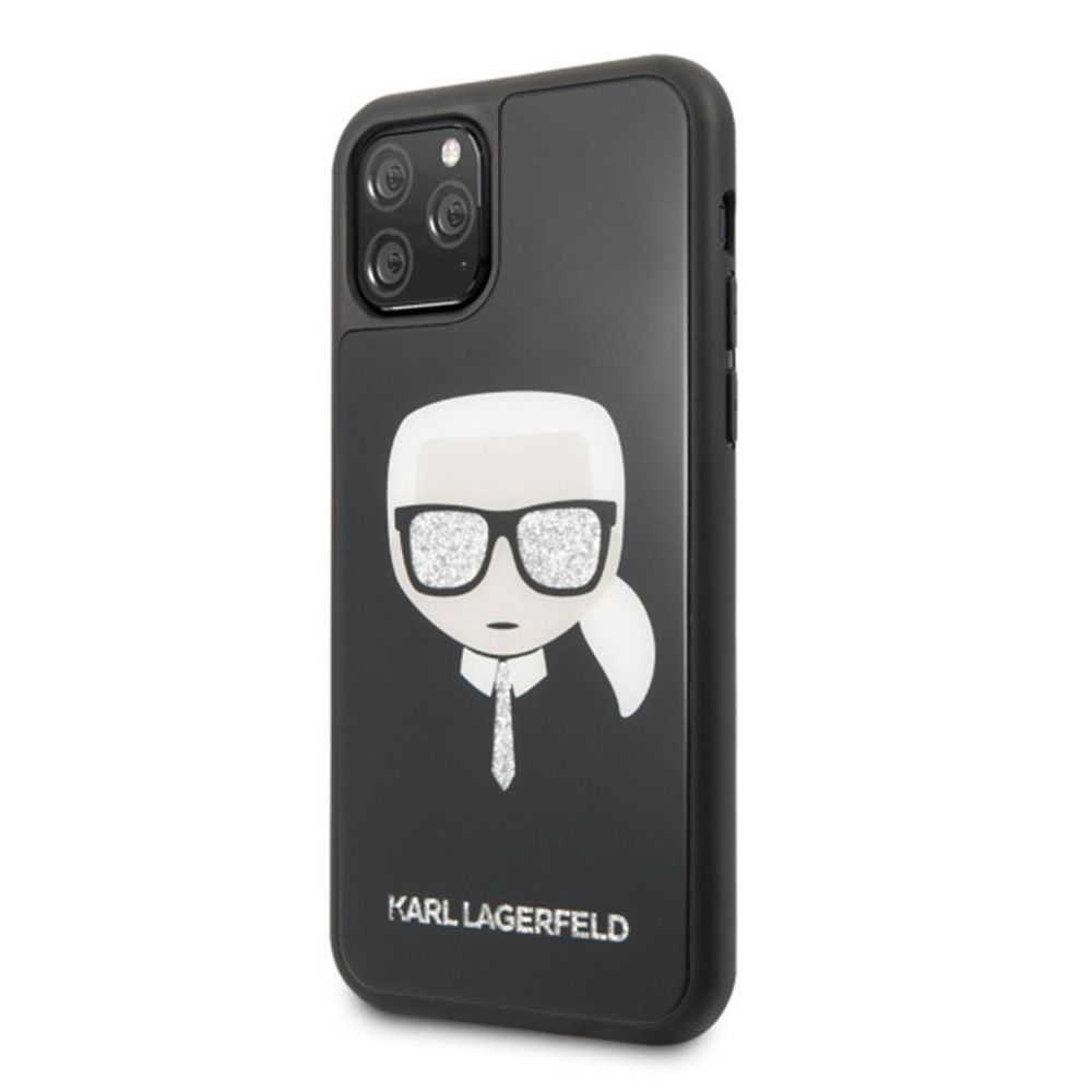 Maska za Apple iPhone 11 Pro — Karl Lagerfeld Double Layers Glitter Head