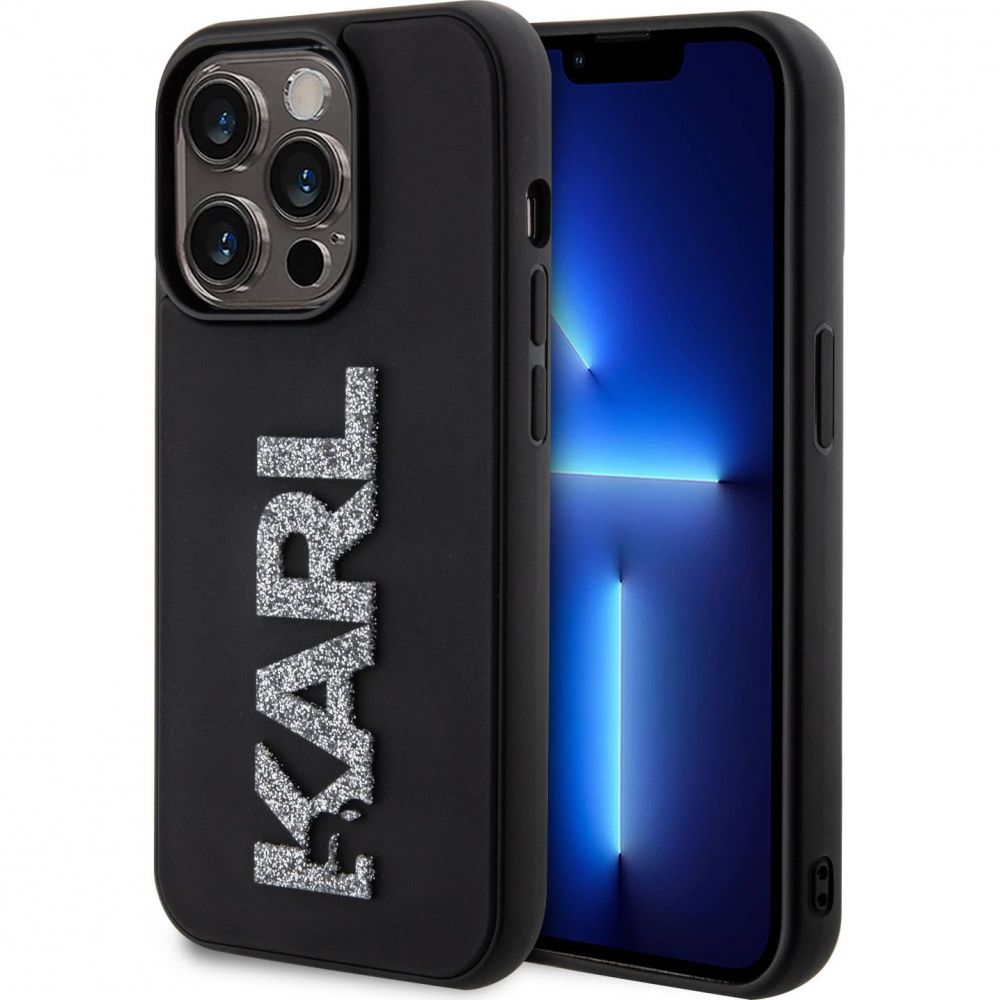 Maska za Apple iPhone 15 Pro — Karl Lagerfeld Hc 3D Logo Glitter