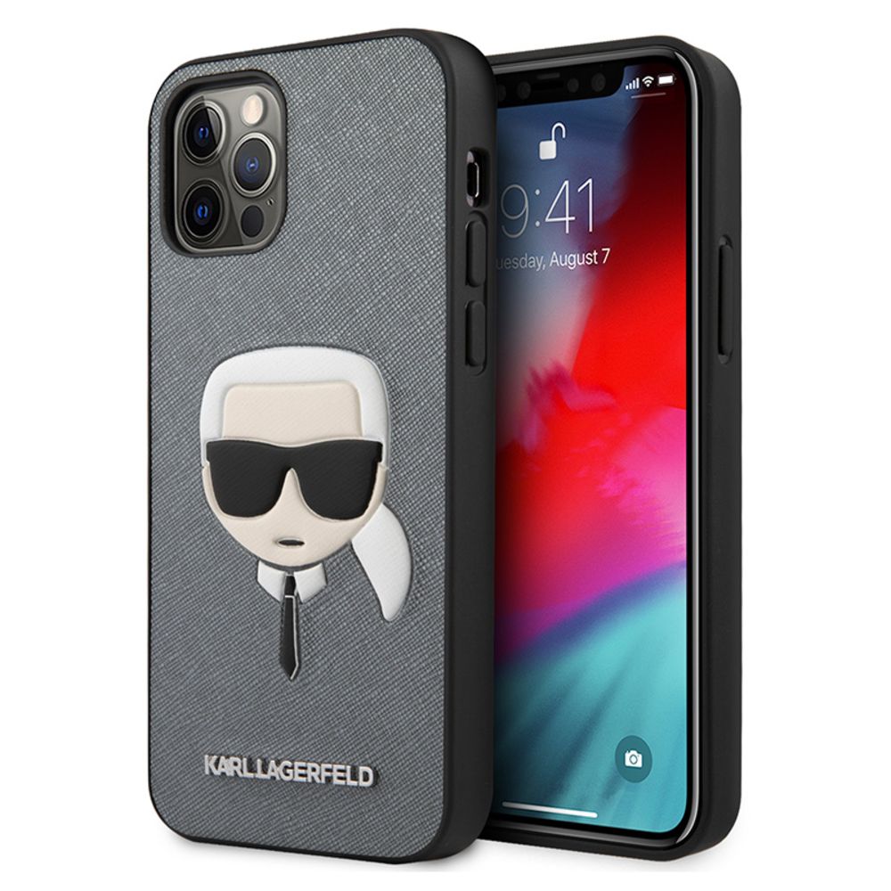 Maska za Apple iPhone 12 Pro Max — Karl Lagerfeld Hc PU Saffiano Head
