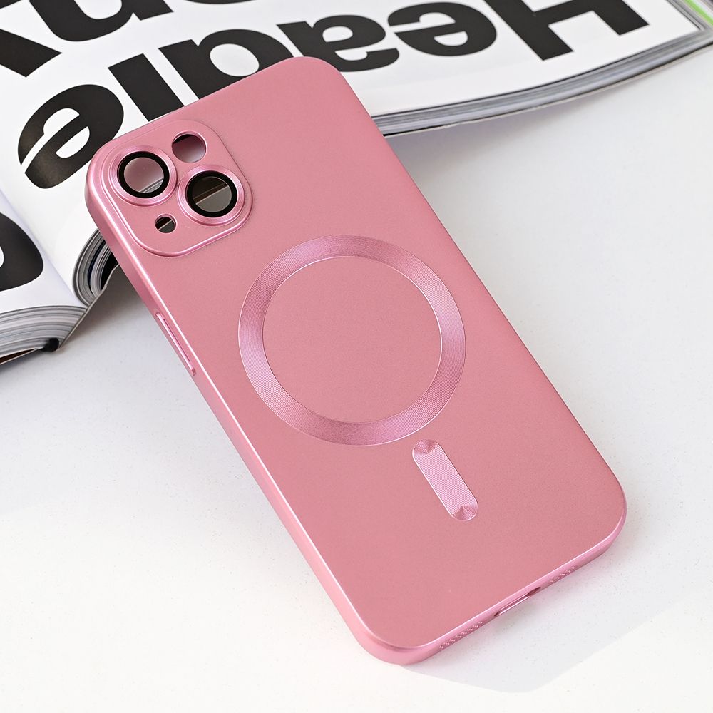 Maska za Apple iPhone 13 — Magsafe Chrome, roze