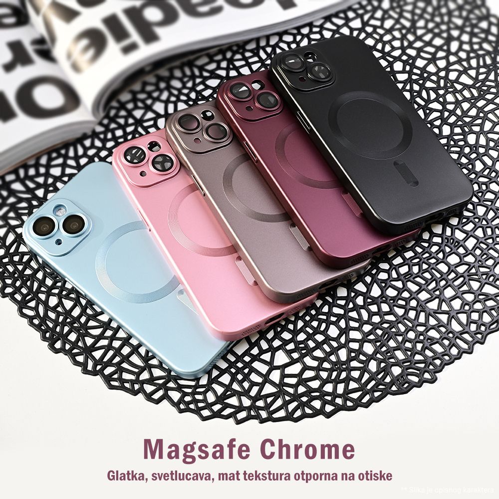 Maska za Apple iPhone 13 — Magsafe Chrome, zelena