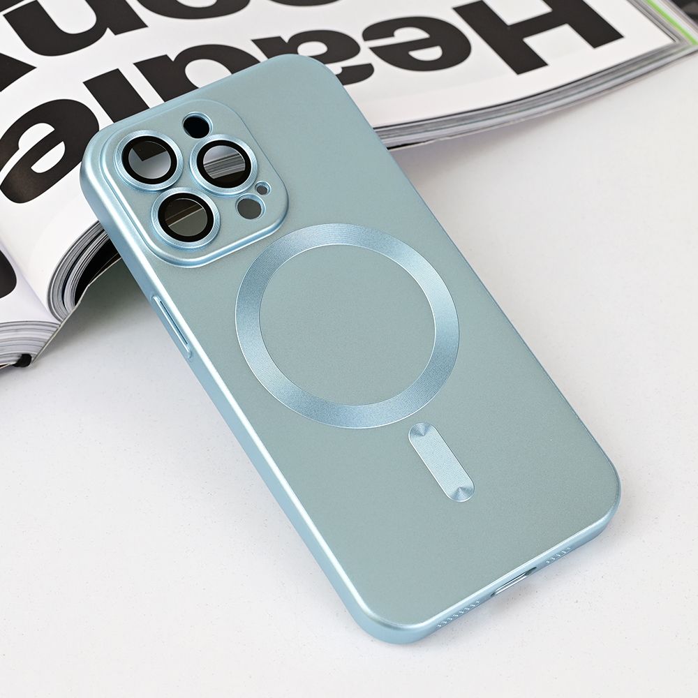 Maska za Apple iPhone 13 Pro — Magsafe Chrome, plava