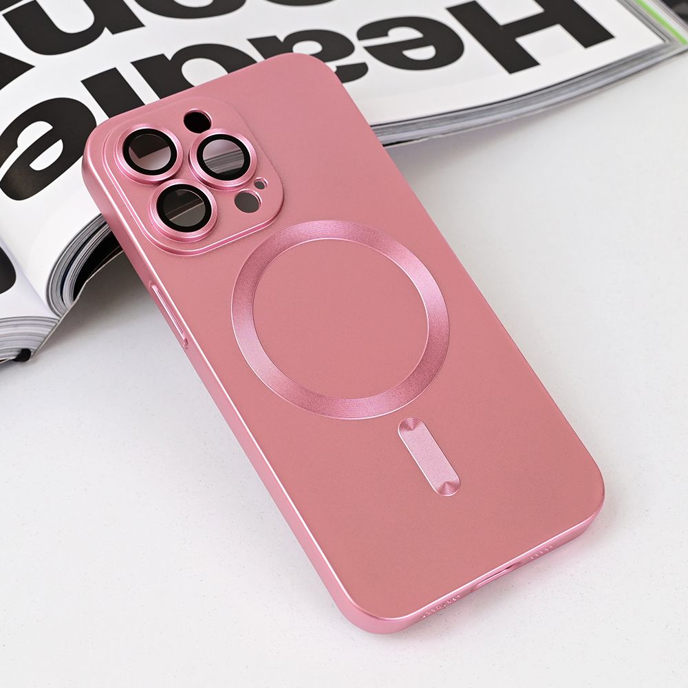 Maska za Apple iPhone 13 Pro — Magsafe Chrome, roze