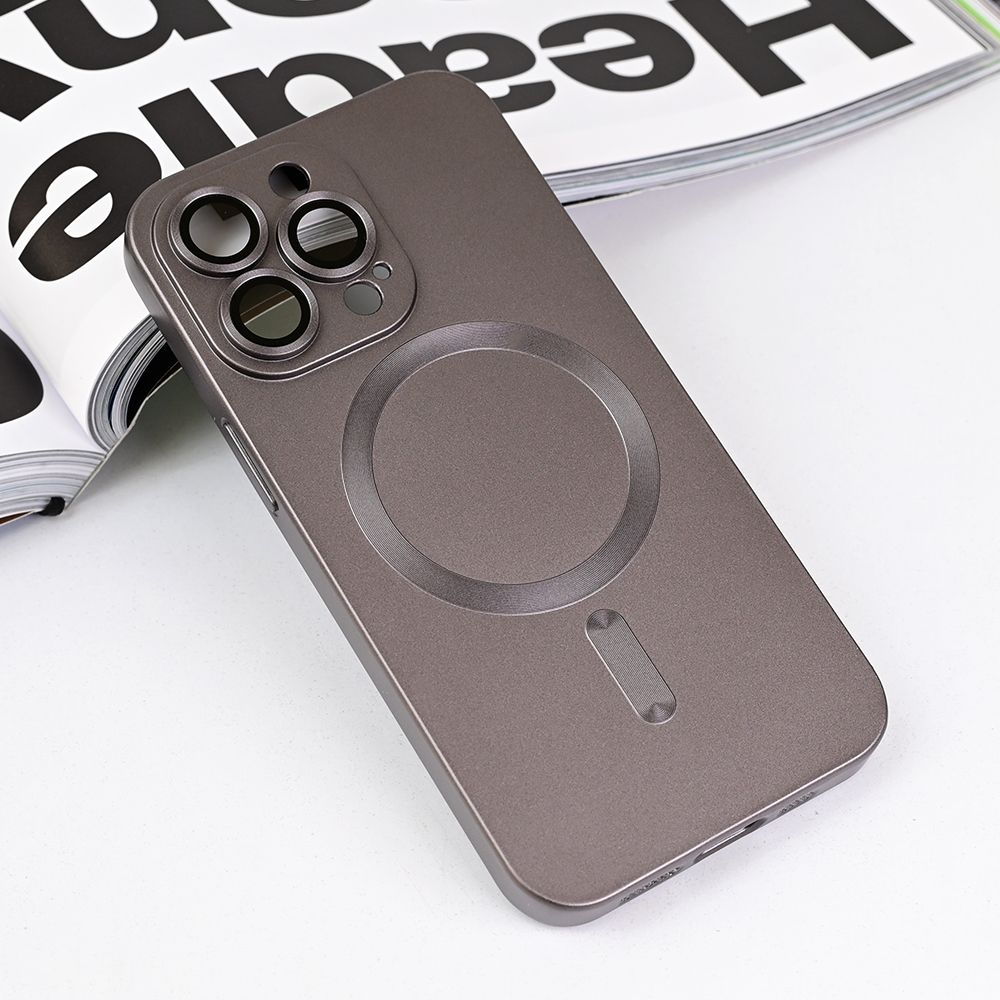 Maska za Apple iPhone 13 Pro — Magsafe Chrome, siva