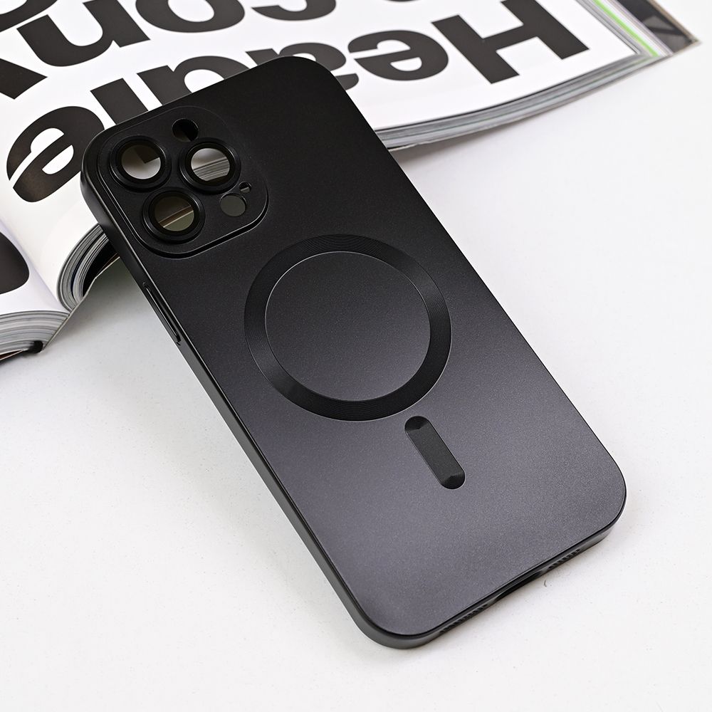 Maska za Apple iPhone 13 Pro Max — Magsafe Chrome, crna