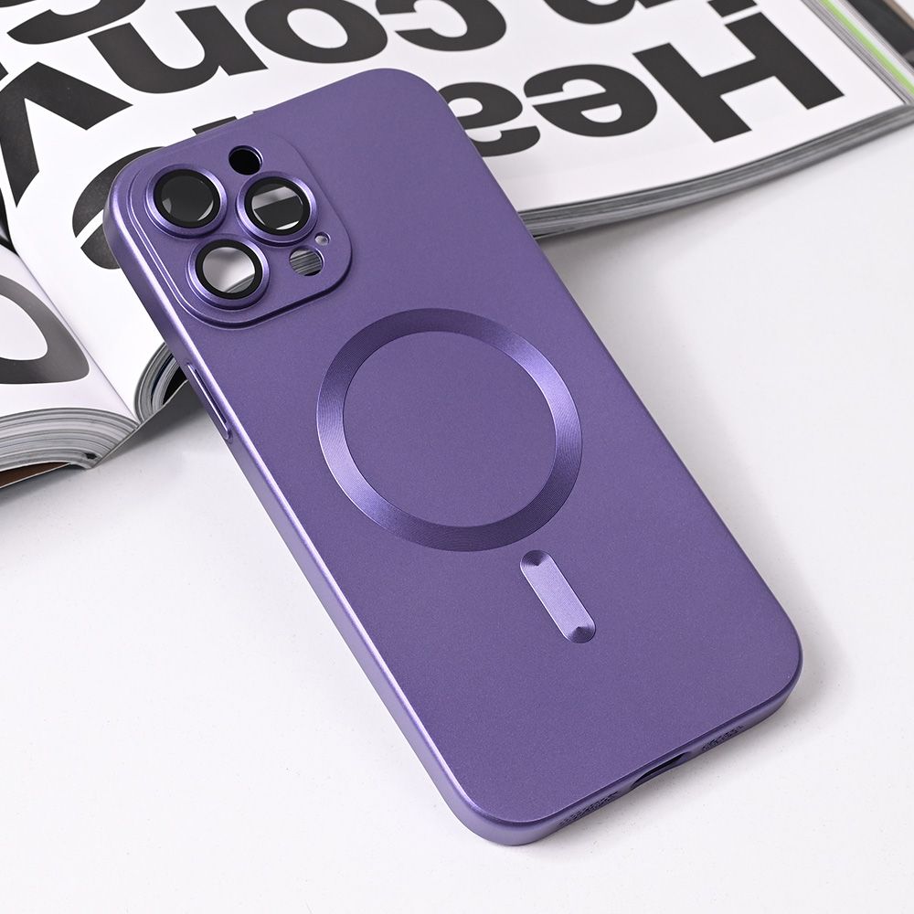 Maska za Apple iPhone 13 Pro Max — Magsafe Chrome, ljubicasta
