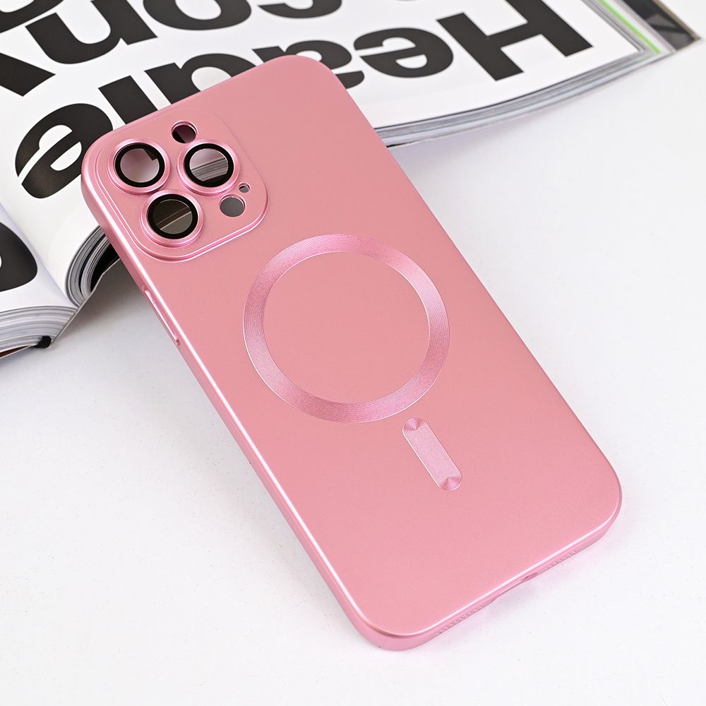 Maska za Apple iPhone 13 Pro Max — Magsafe Chrome, roze