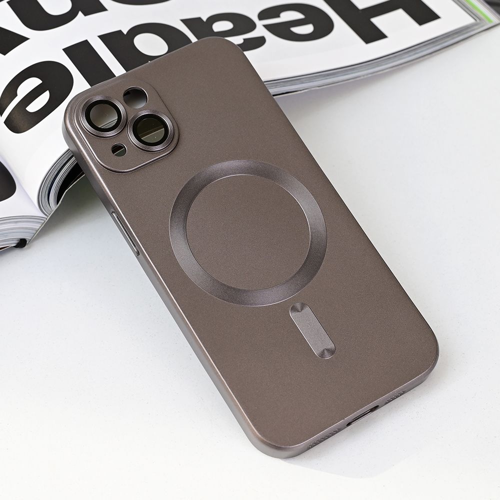 Maska za Apple iPhone 14 — Magsafe Chrome, siva