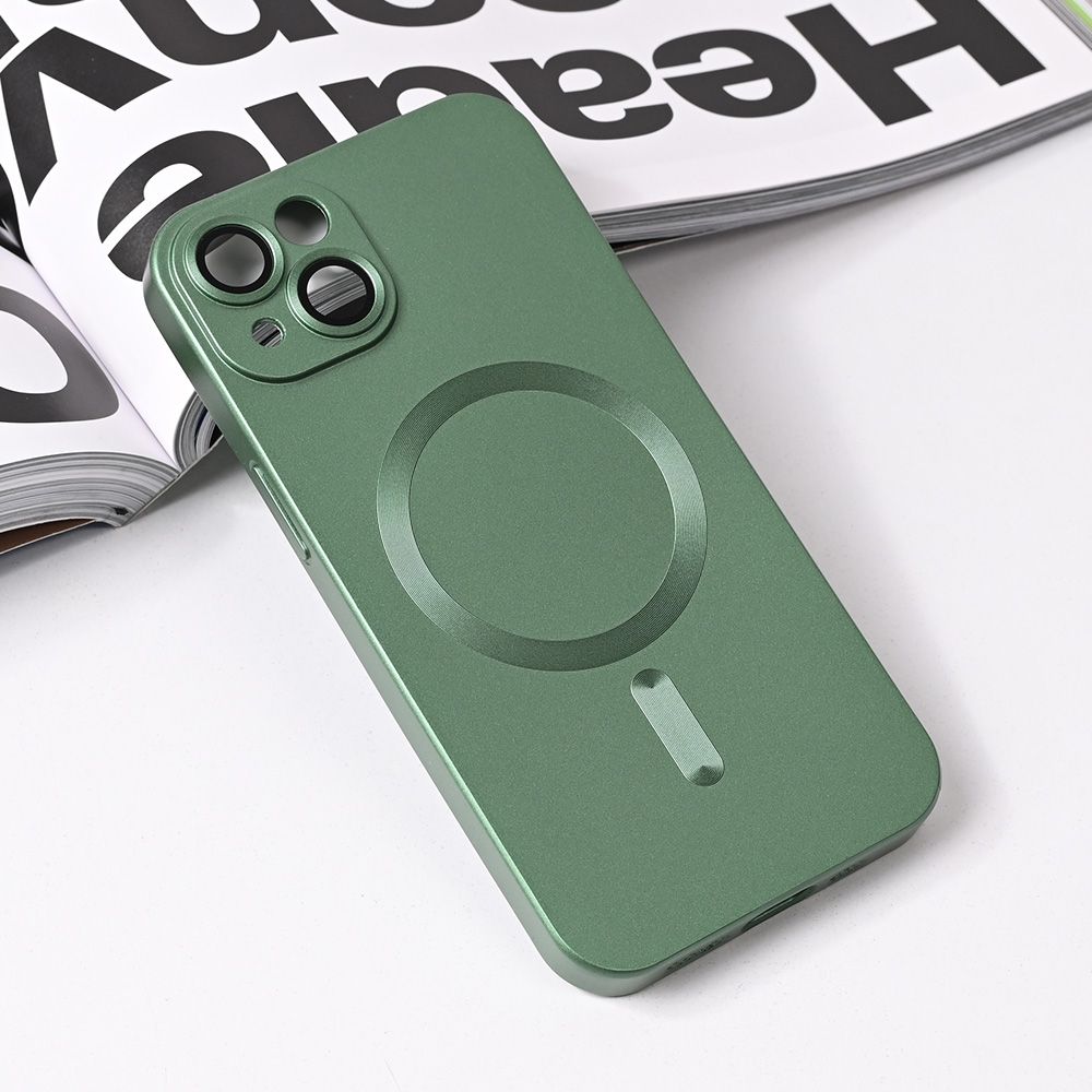 Maska za Apple iPhone 14 — Magsafe Chrome, zelena