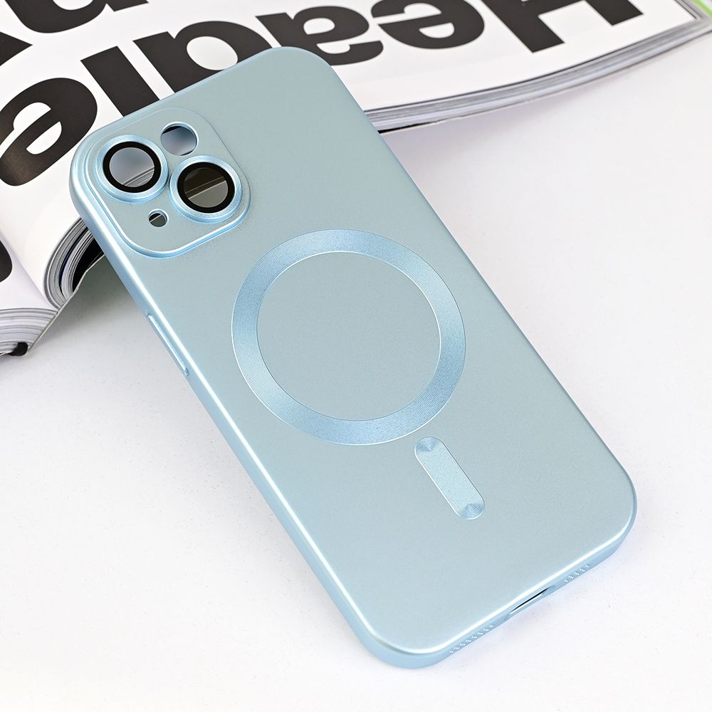 Maska za Apple iPhone 15 — Magsafe Chrome, plava