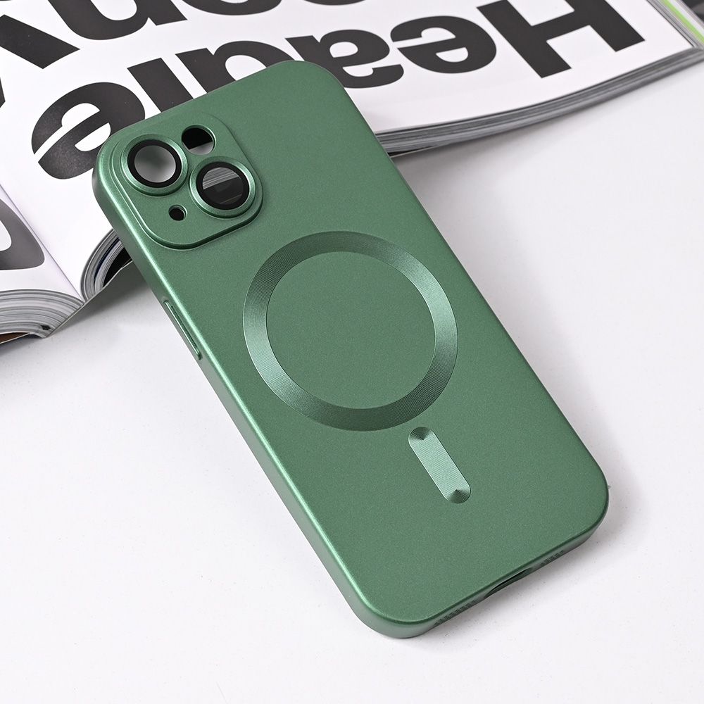 Maska za Apple iPhone 15 — Magsafe Chrome, zelena