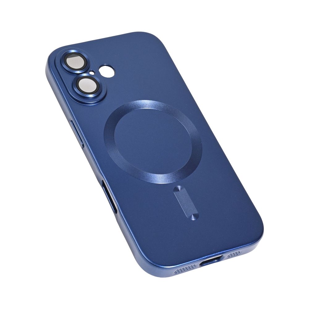 Maska za Apple iPhone 16 — Magsafe Chrome, tamno plava