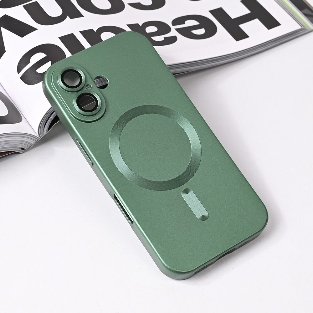 Maska za Apple iPhone 16 — Magsafe Chrome, zelena
