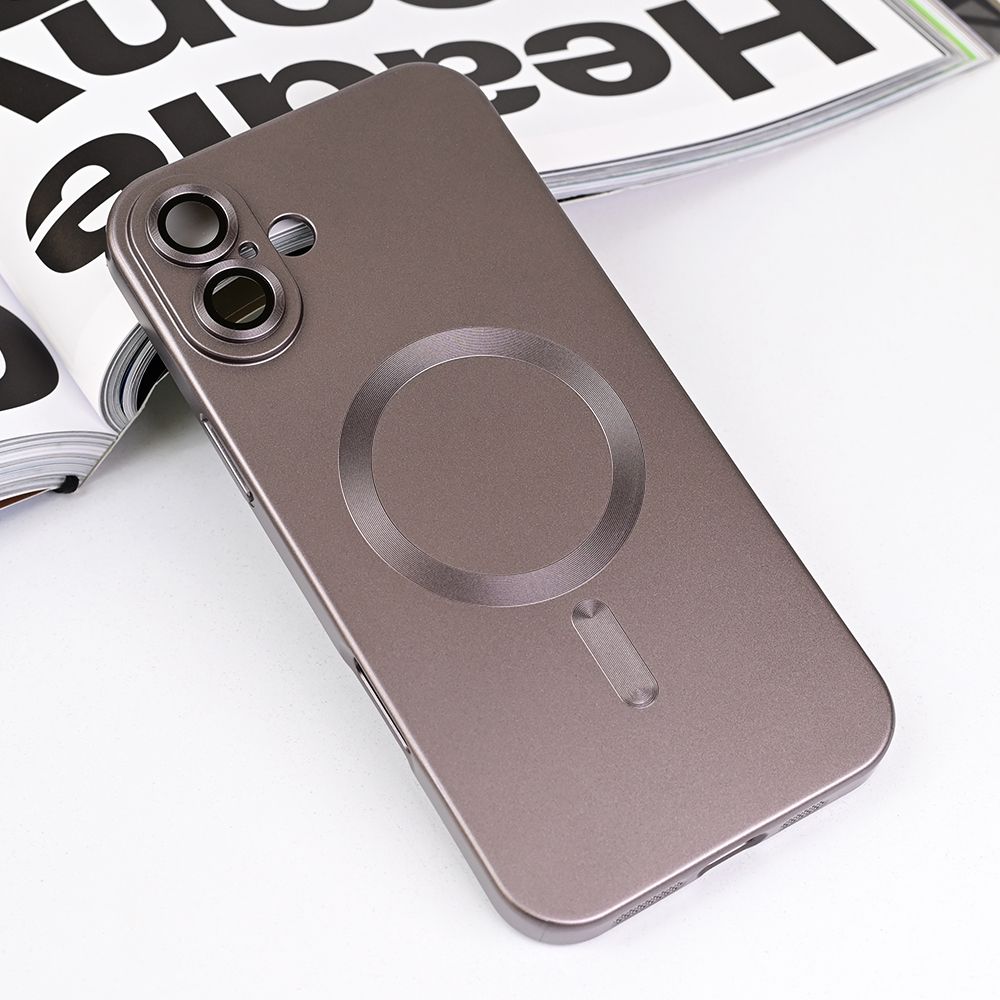 Maska za Apple iPhone 16 Plus — Magsafe Chrome, siva