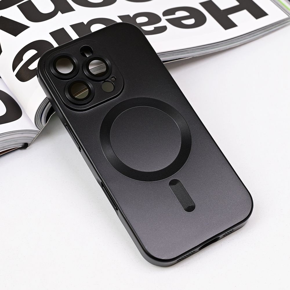 Maska za Apple iPhone 16 Pro — Magsafe Chrome, crna