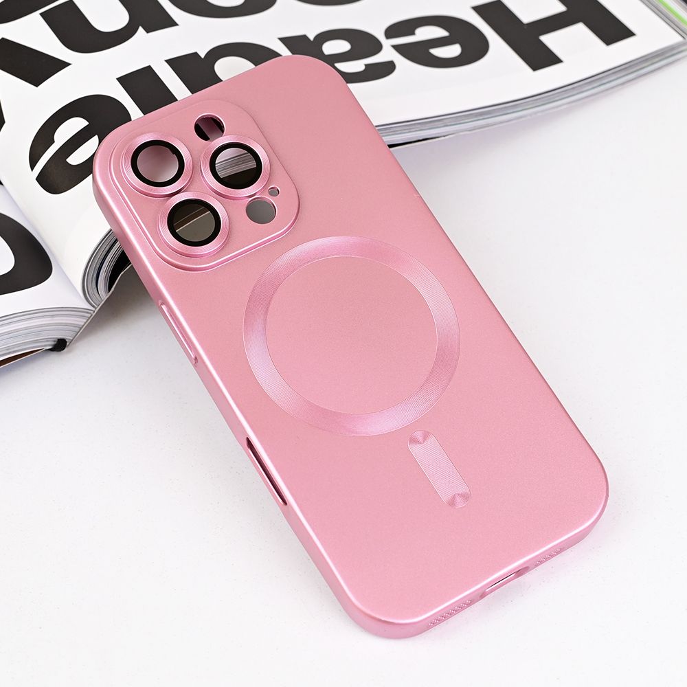 Maska za Apple iPhone 16 Pro — Magsafe Chrome, roze