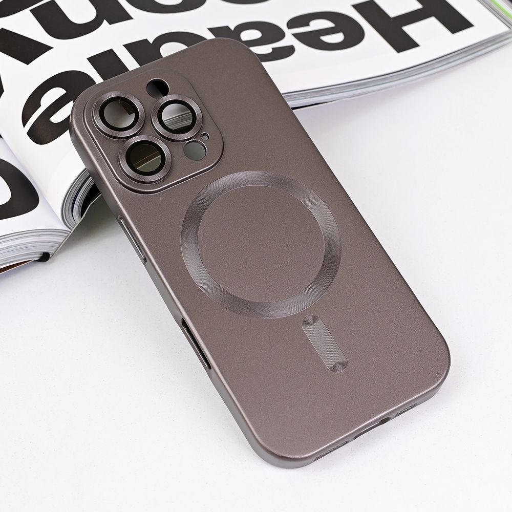 Maska za Apple iPhone 16 Pro — Magsafe Chrome, siva