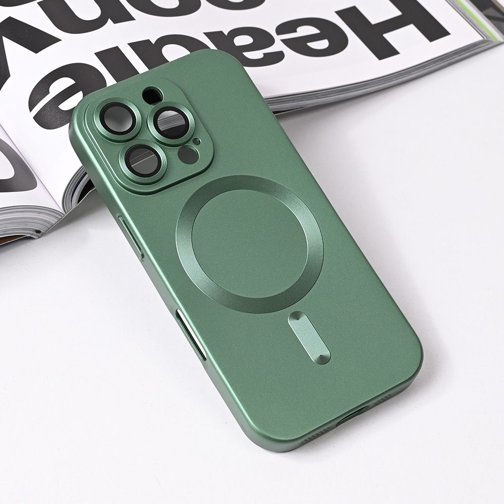 Maska za Apple iPhone 16 Pro — Magsafe Chrome, zelena