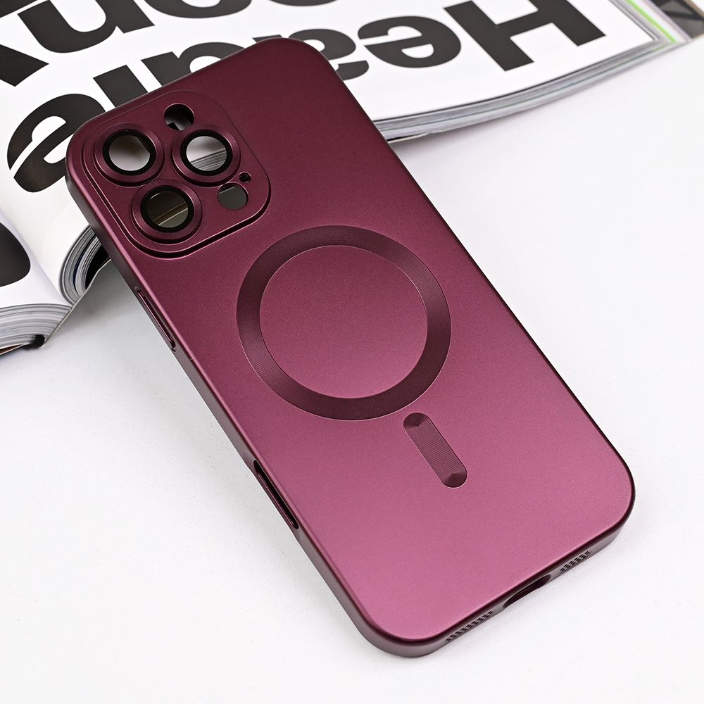 Maska za Apple iPhone 16 Pro Max — Magsafe Chrome, bordo